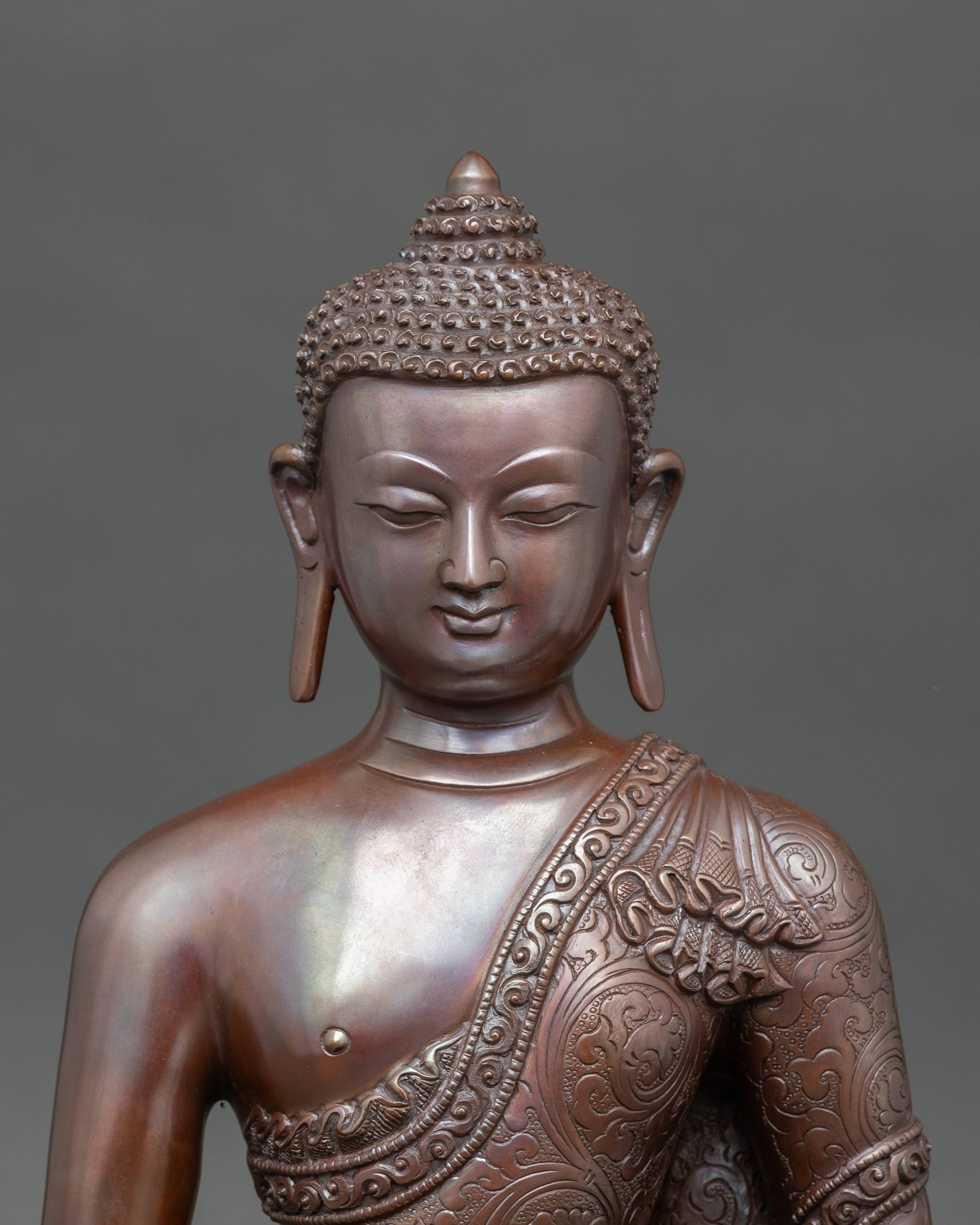 Handcrafted Three Buddha Statue Set for Home Altar | Nepalese Buddhist Art