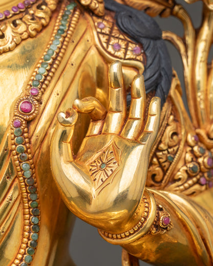 Handcrafted Manjushri Statue