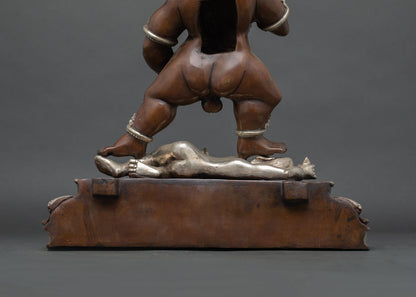 Fine Black Dzambhala Statue | Handmade Buddhist Treasure