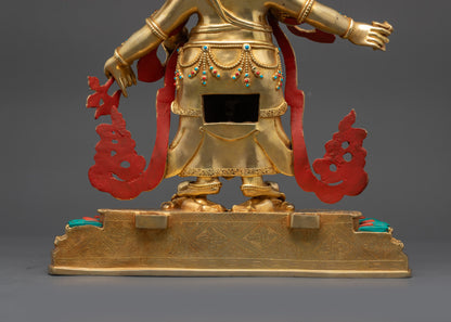 Wrathful White Six-Armed Mahakala Sculpture | Buddhist Guardian Statue