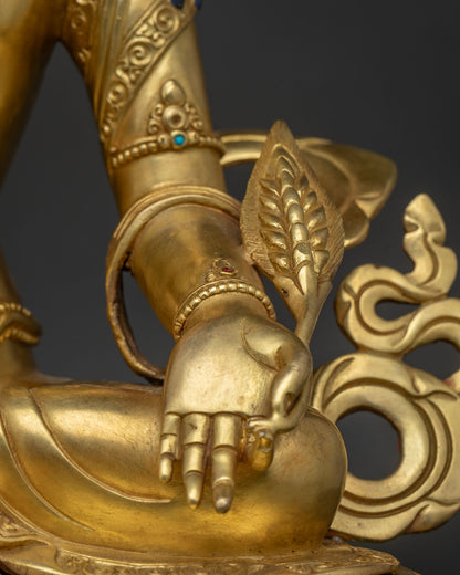 Kshitigarbha Statue | Traditional Lost-Wax Cast Copper Art