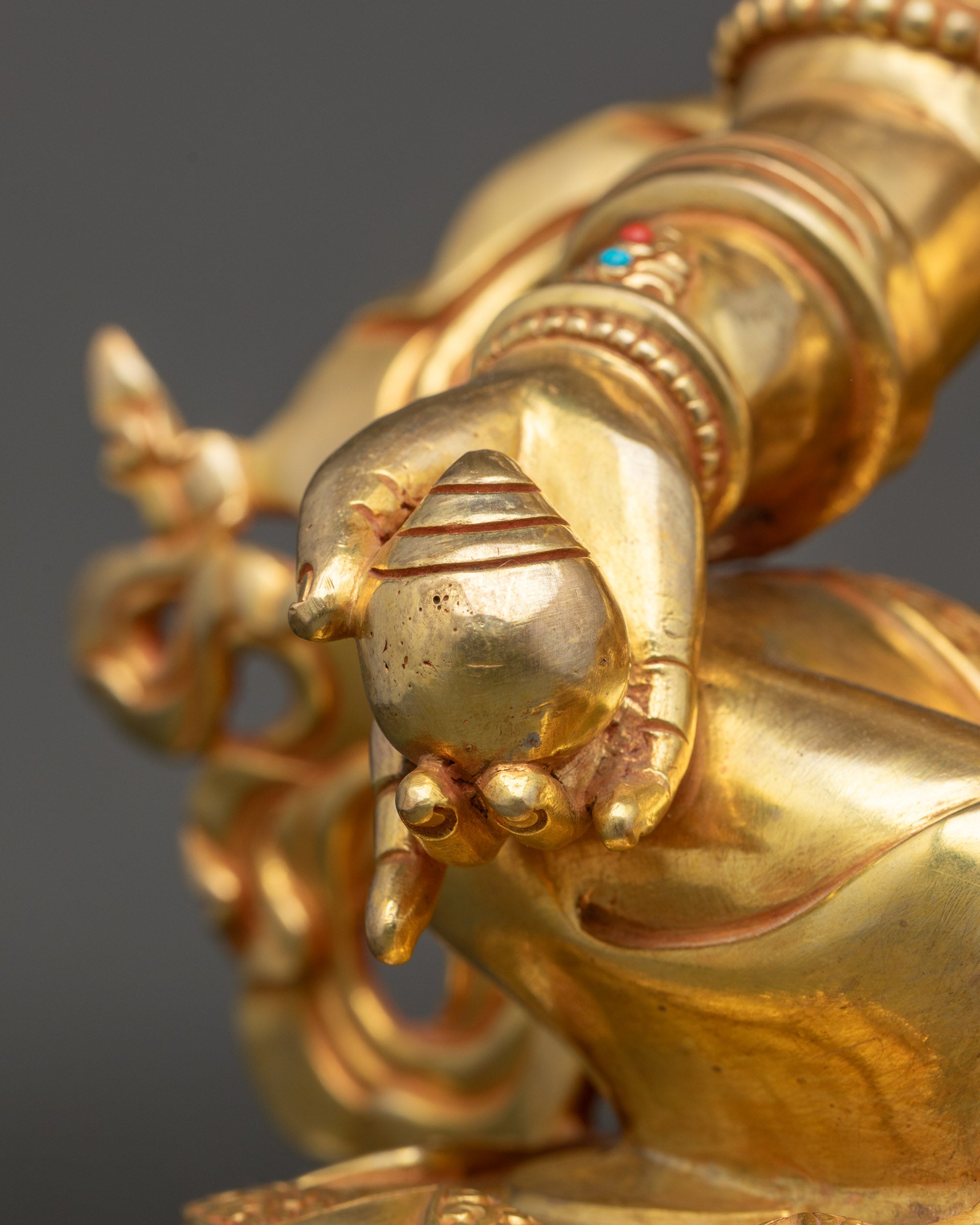 Dzambhala Ritual Statue | 24K Gold Fire-Gilded Nepalese Buddhist Art