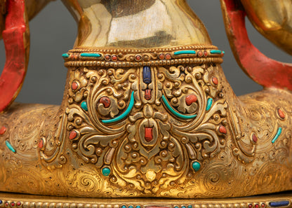 Green Tara Buddhist Statue | Traditional Newari Craftsmanship