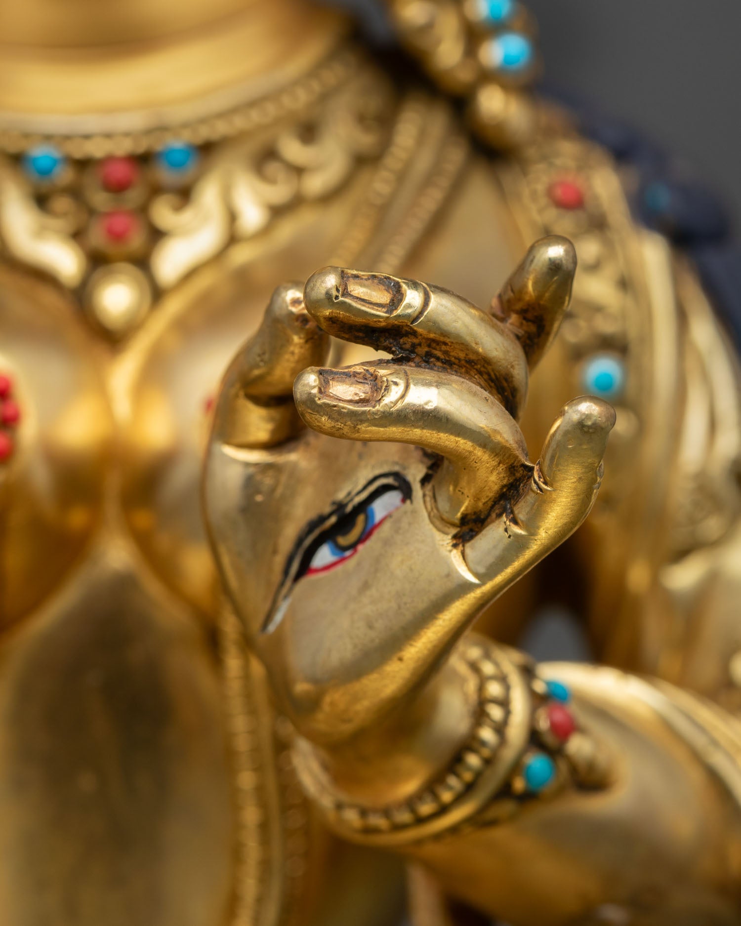 Dukar Statue | 24K Gold Fire-Gilded Copper Art from Nepal