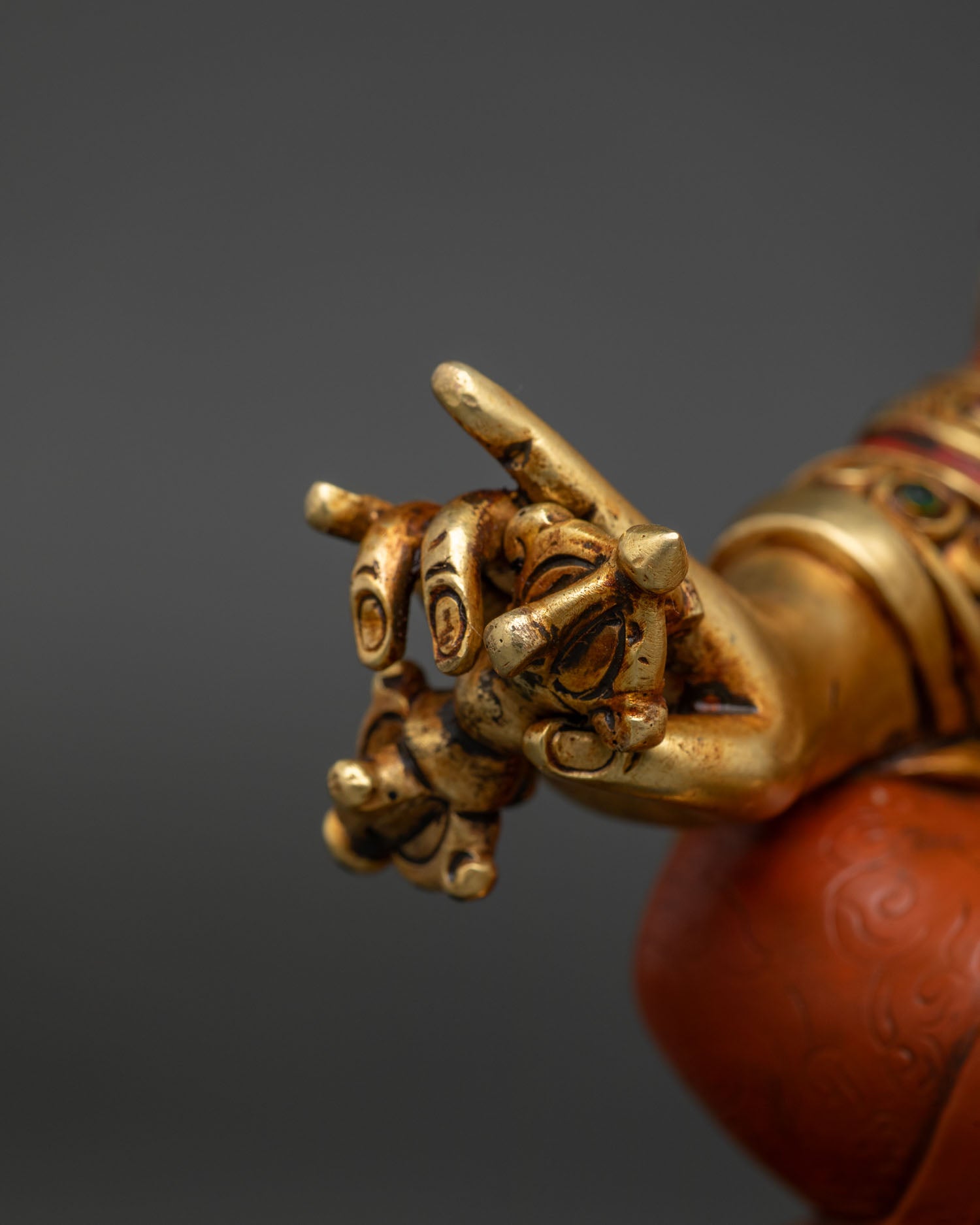 Guru Rinpoche Statue | 24K Gold Fire-Gilded Padmasambhava Sculpture
