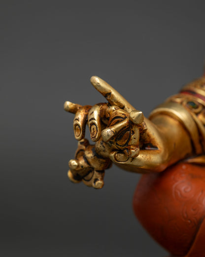 Guru Rinpoche Statue | 24K Gold Fire-Gilded Padmasambhava Sculpture