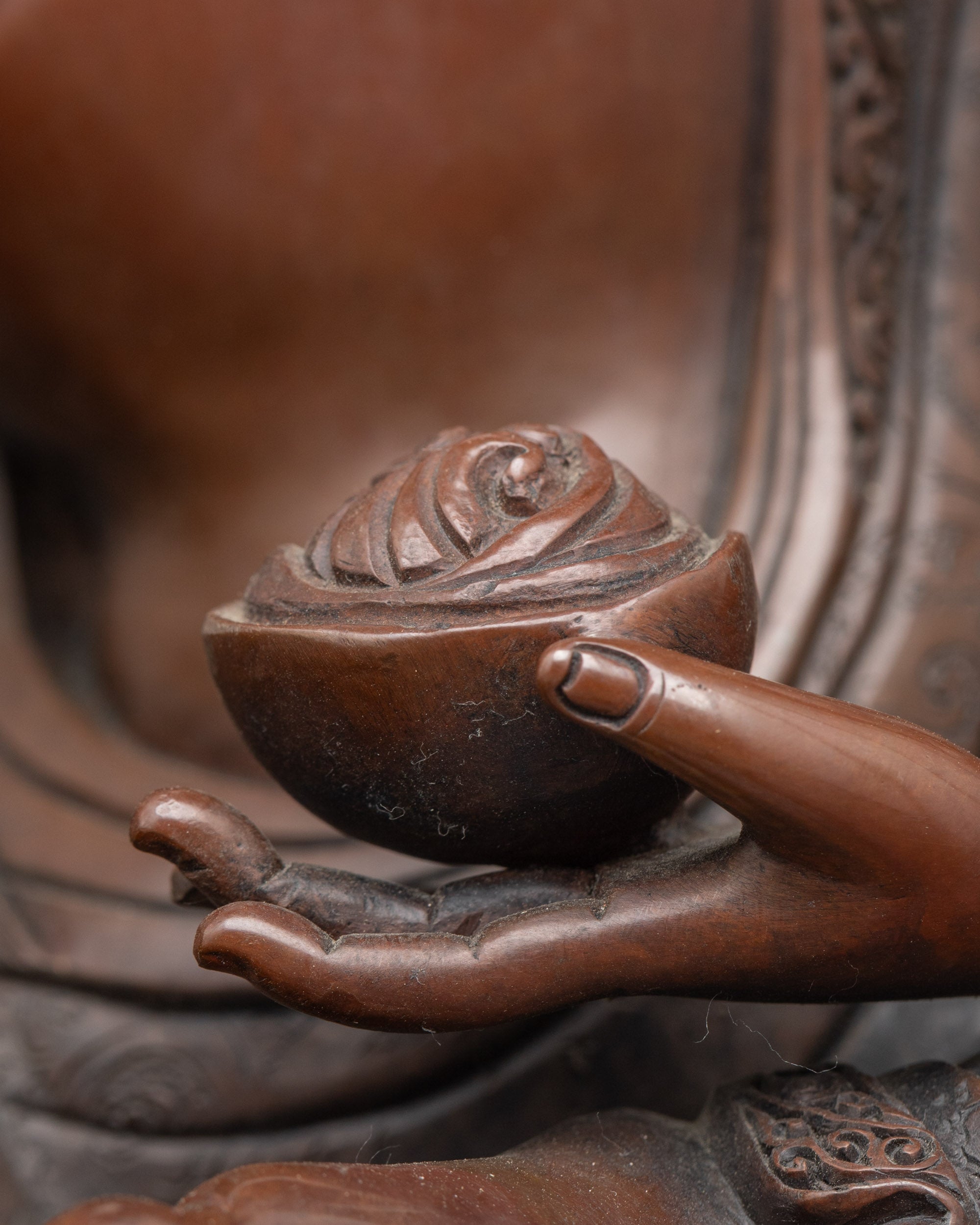 Oxidized Milarepa Statue - Inspiration for Meditation Practice