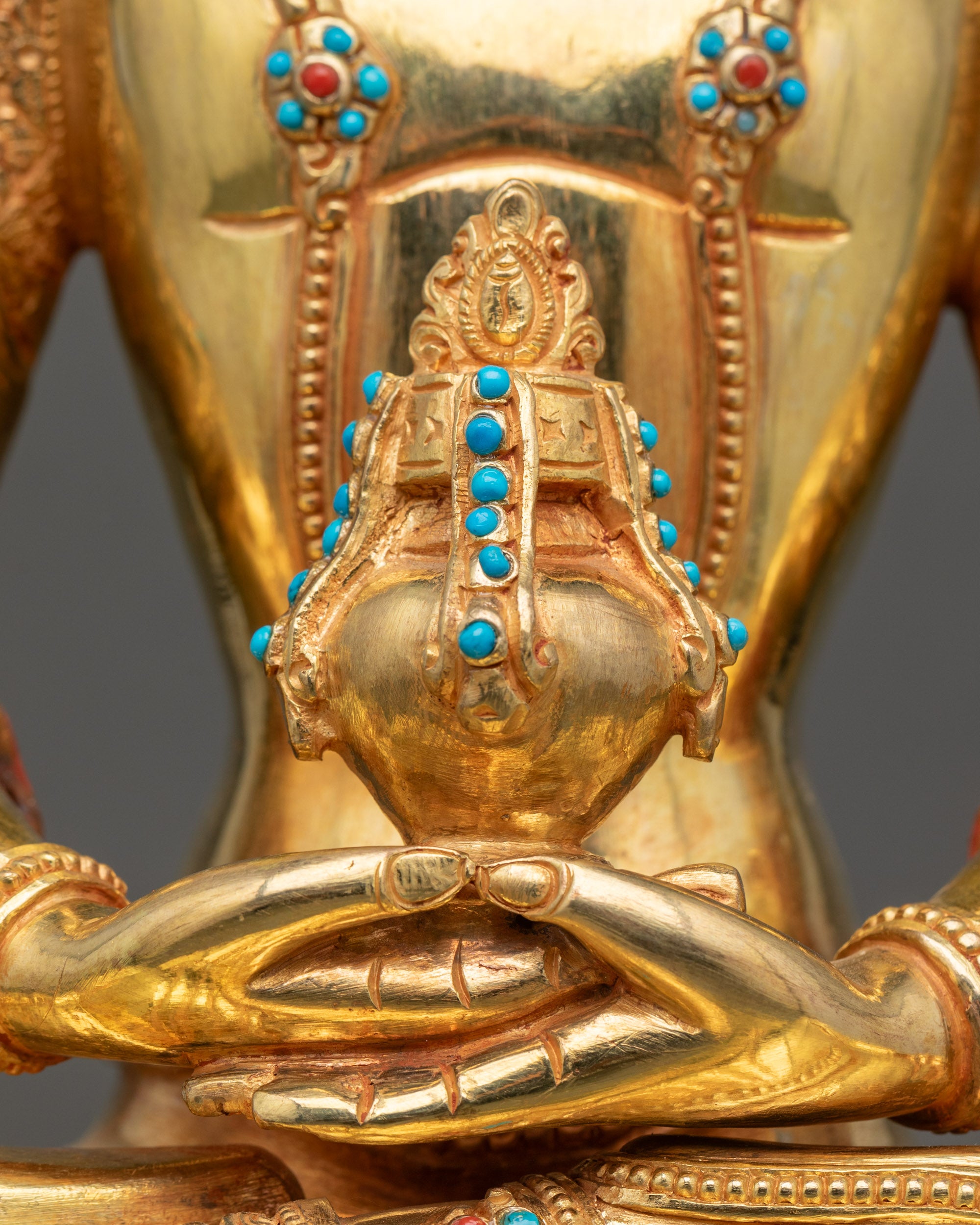 Amitayus Statue | Handcrafted Nepalese Buddhist Copper Sculpture