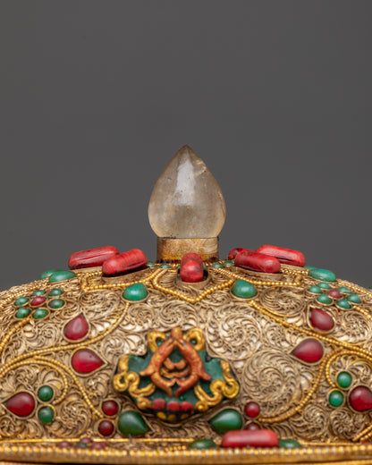 Buddhist Skull Cup Set | Handmade Buddhist Ritual Offering Bowl Nepal