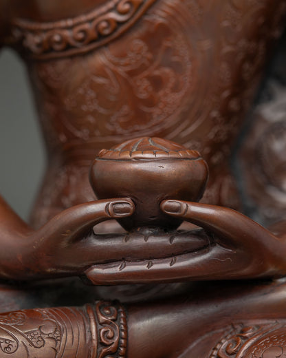 Oxidized Amitabha Buddha Statue | Sacred Buddha of Compassion and Pure Land