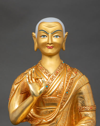 Tsongkhapa Statue Set | Handcrafted Tibetan Buddhist Figurines