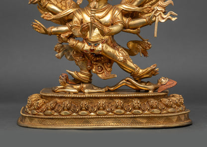 Handmade Vajrakilaya and Consort Statue for Daily Spiritual Practice