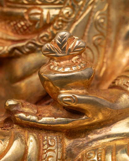 Medicine Buddha Statue | Nepalese Copper Sculpture for Healing and Meditation