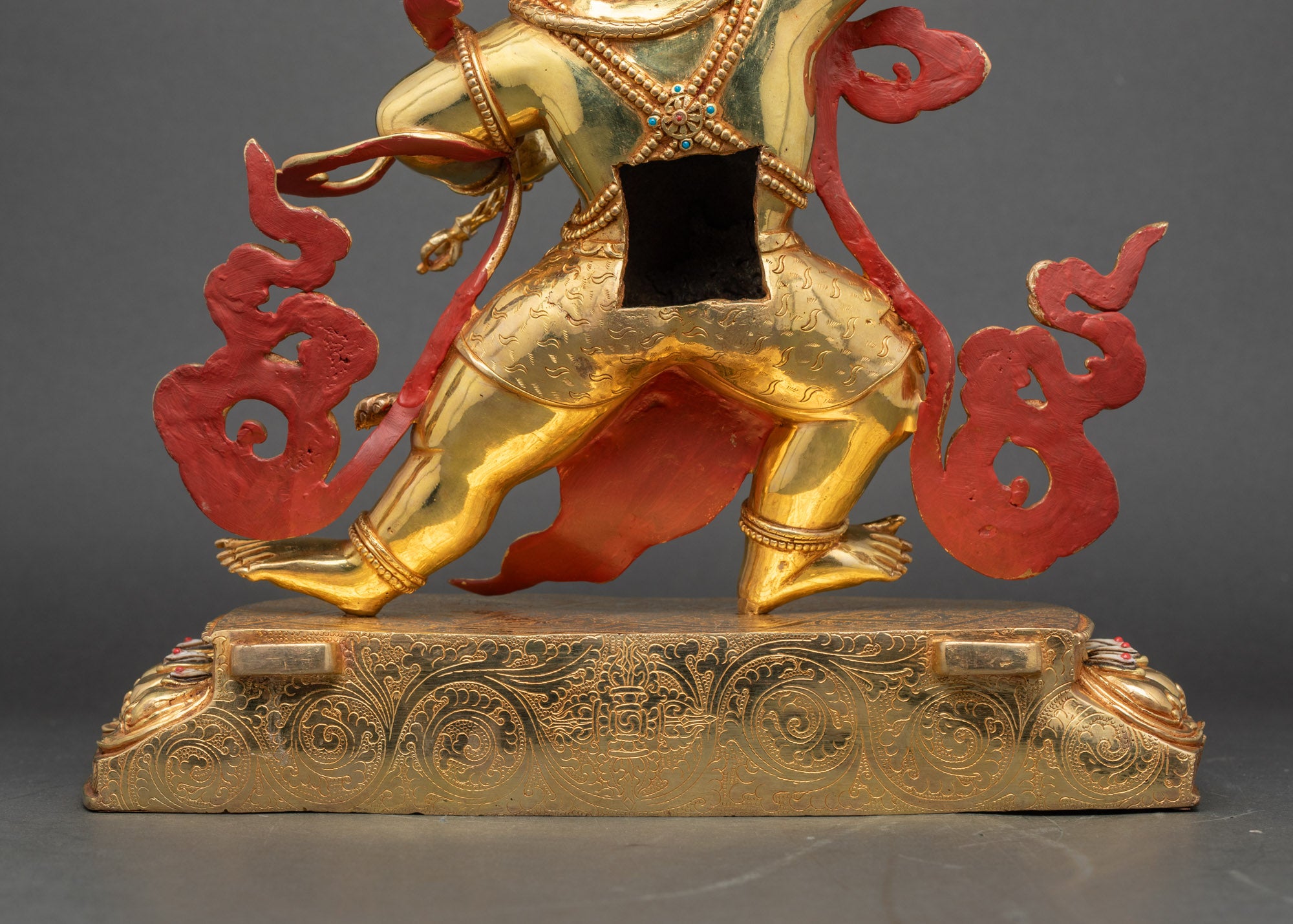 Fierce Vajrapani Statue | 24K Gold Fire-Gilded Buddhist Sculpture