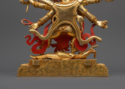 Dharma Protector Mahakala Statue | Wrathful Six Armed Vajrayana Deity