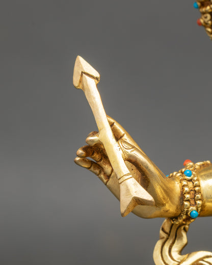 Authentic Namgyalma Statue | Three-Headed Longevity Buddha Sculpture