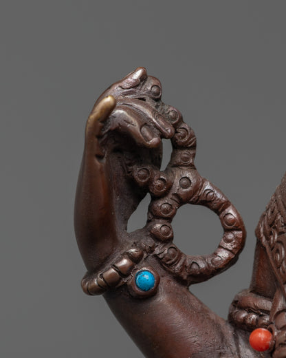 Avalokiteshvara Chenrezig Statue | Oxidized Sacred Tibetan Buddhist Art