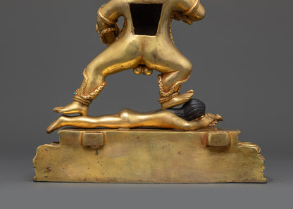 Nakpo Dzambhala Sculpture | Traditional Tibetan Wealth God Statue