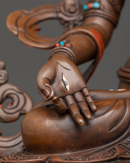 Oxidized Sita Tara Statue | Handmade Himalayan Buddhist Artwork