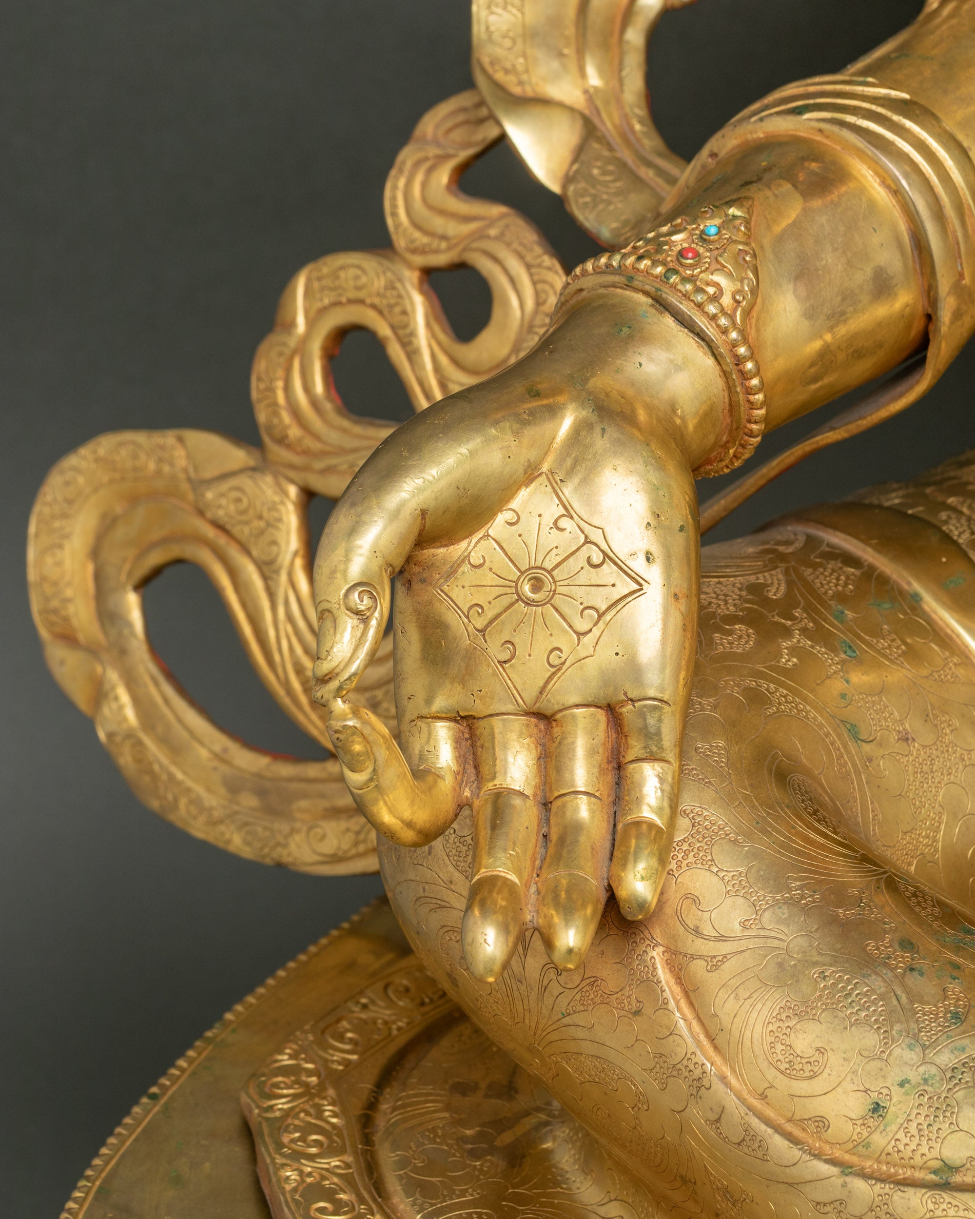 Grand Green Tara Statue | Life-Size Buddhist Goddess Figurine