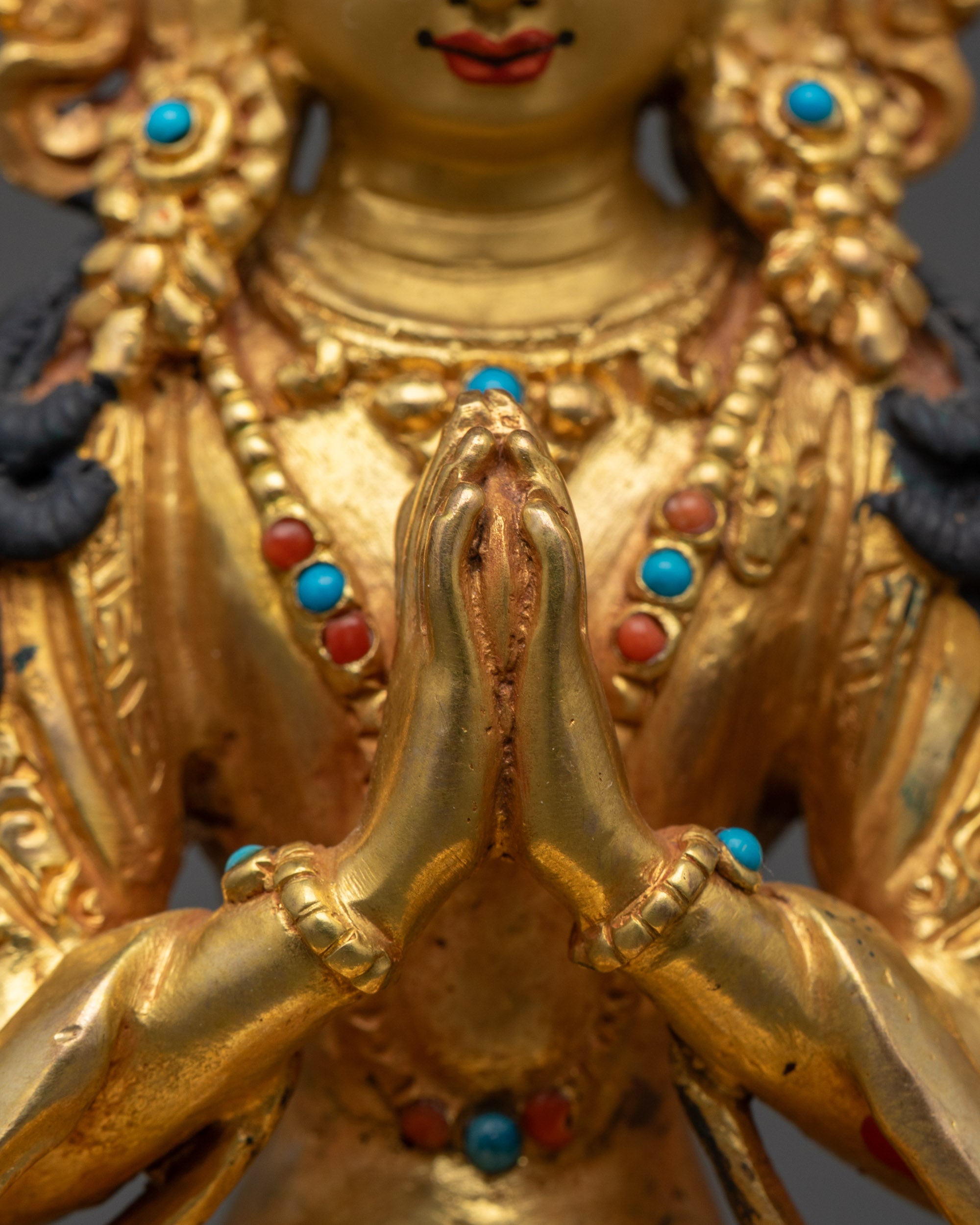 Handmade Chenrezig Statue | Tibetan Idol for Meditation & Serenity