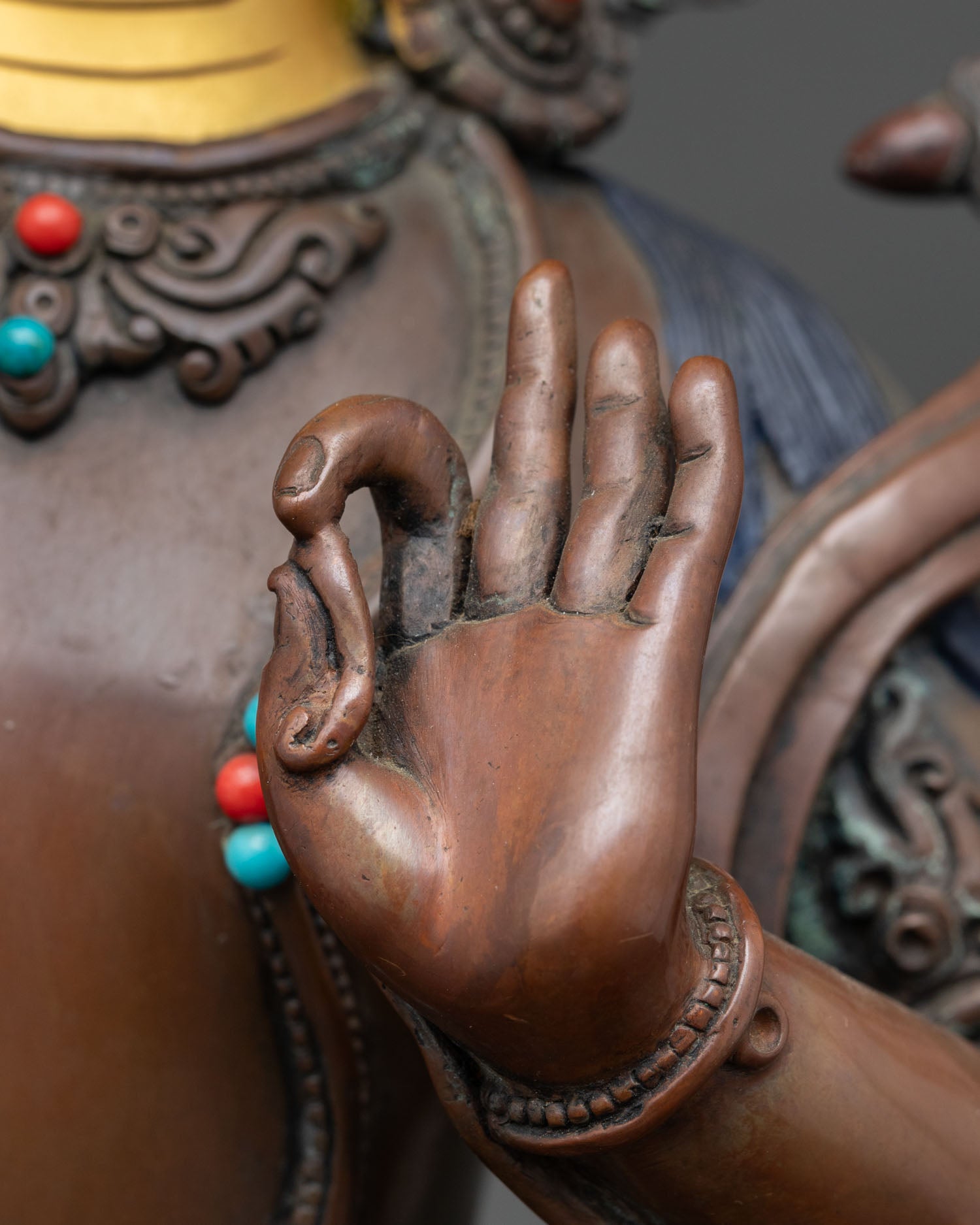 Oxidized Manjushri Statue – Nepali Handmade Sculpture