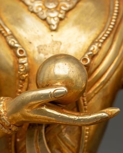 Kshitigarbha Statue | Traditional Nepalese Copper Art