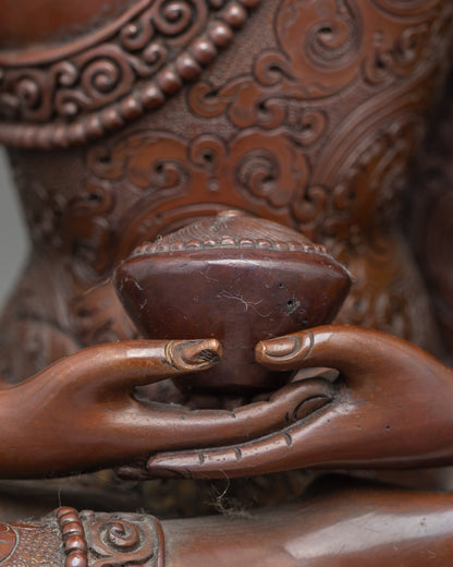 Amitabha Buddha Figurine | Traditional Nepalese Meditation Artwork
