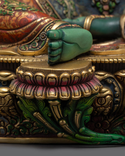 Premium Compassionate Green Tara Statue | Nepalese Buddhist Goddess