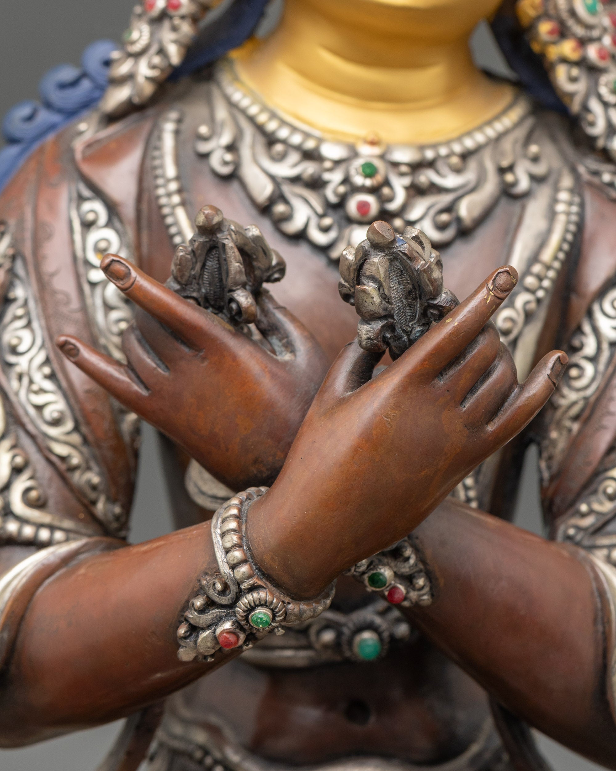 Vajradhara Statue | Oxidized Buddha Figurine for Devotional Practice