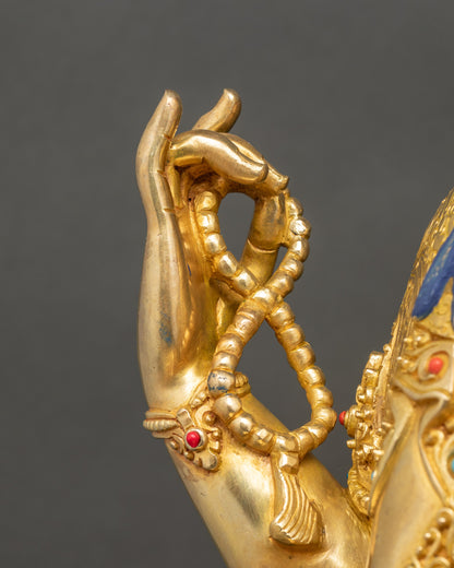 Four-armed Avalokiteshvara Sculpture | Traditional Nepalese Artwork