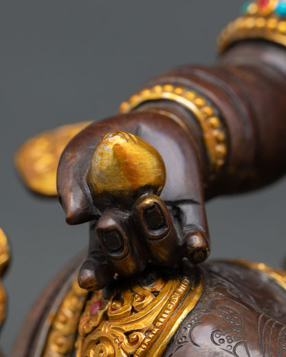 Premium Oxidized Dzambhala Statue | Tibetan Artwork