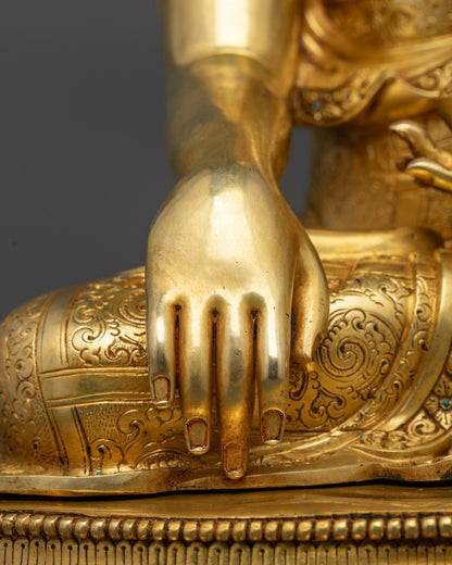 Traditional Buddha Shakyamuni Sculpture | Artisan-Crafted Tibetan Art