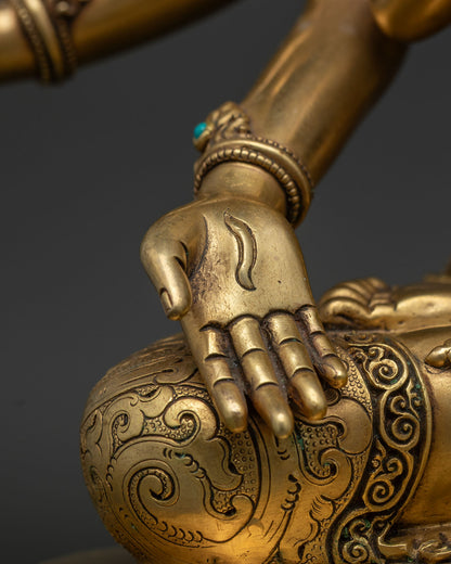 Namgyalma Statue | 24K Gold-Fire Gilded Copper Art