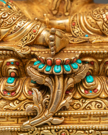 Green Tara | Gold Fire-Gilded Copper Sculpture