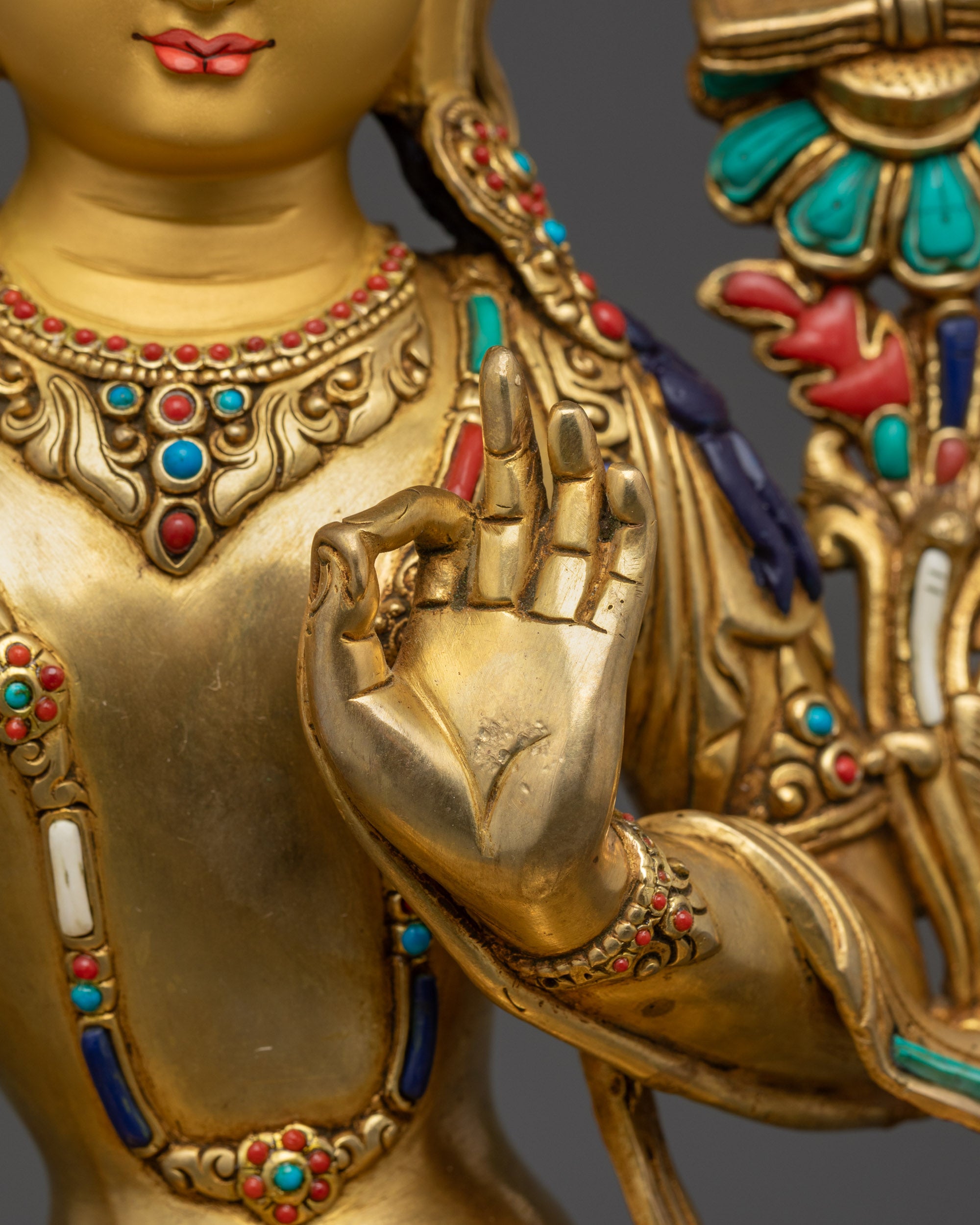 Bodhisattva Manjushri Statue | Tibetan Wisdom Deity Crafted in Nepal