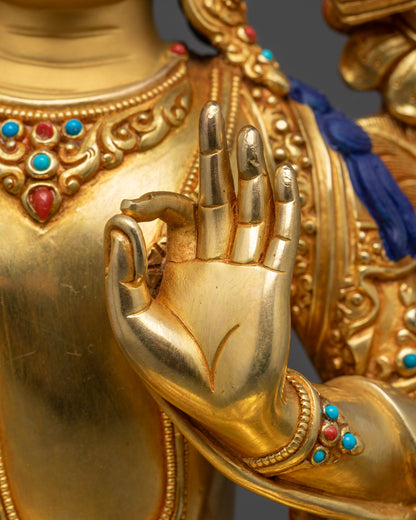 Manjushri Statue for Meditation | Wisdom & Compassion Tibetan Artwork