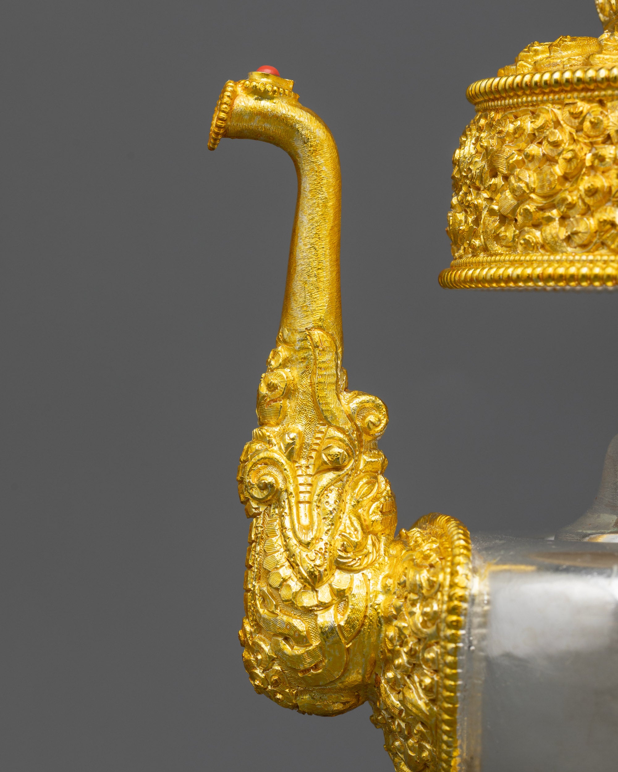 Himalayan Bhumba Vessels | Gold & Silver Plated Offering Vases