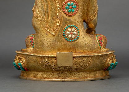 Gold Buddha Shakyamuni Sculpture - A Symbol of Enlightenment