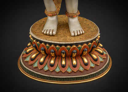 Cultivate Serenity with Standing Lokeshvara Statue | Lotus-Bearer Icon