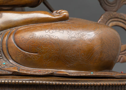 Amitayus Altar sculpture | Lost-Wax Handcrafted Himalayan Statue