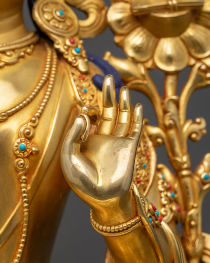 Authentic Manjushri Statue from Nepal | Symbol of Wisdom and Compassion