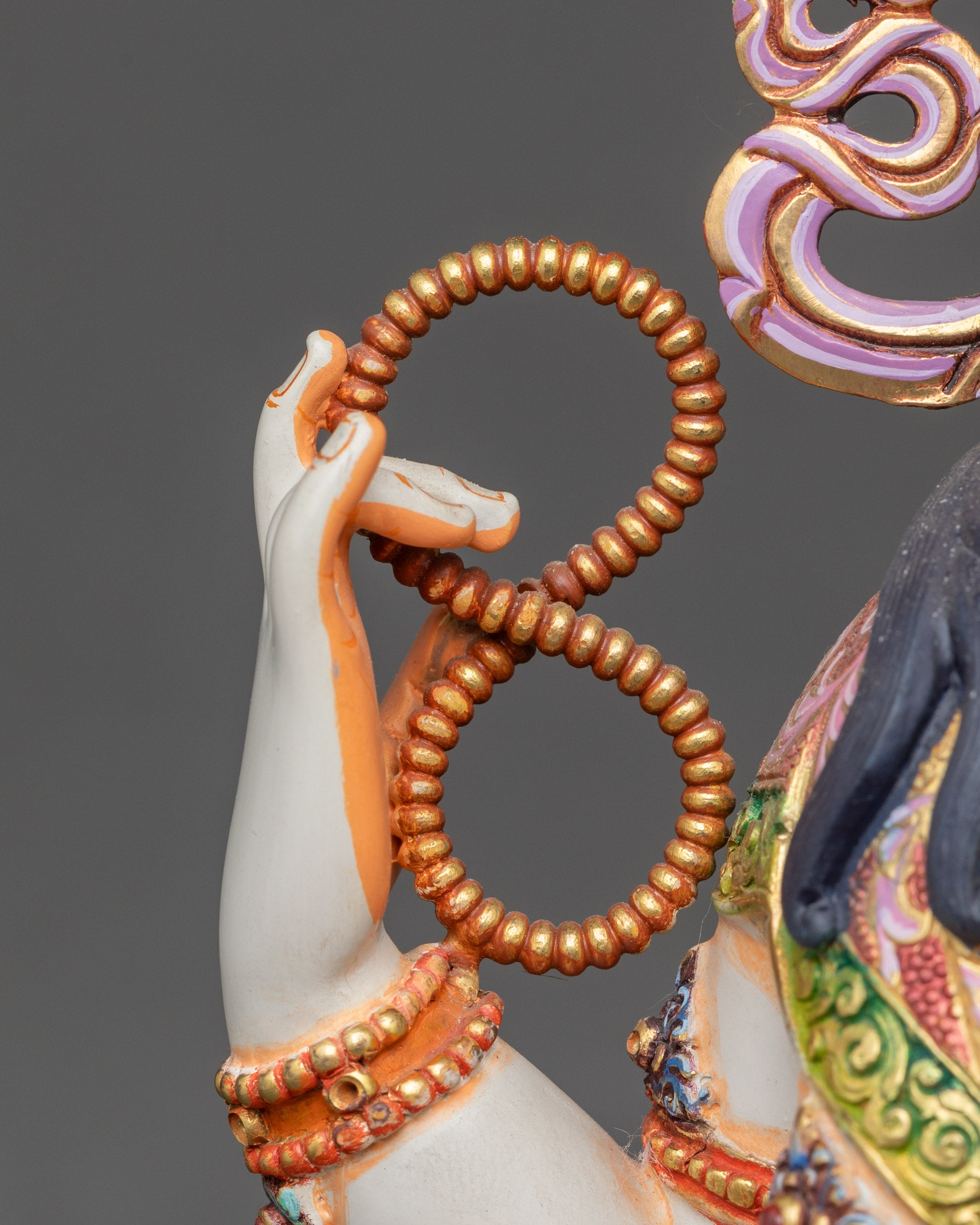Decorative Chenrezig Statue | Colorful Nepalese Spiritual Sculpture