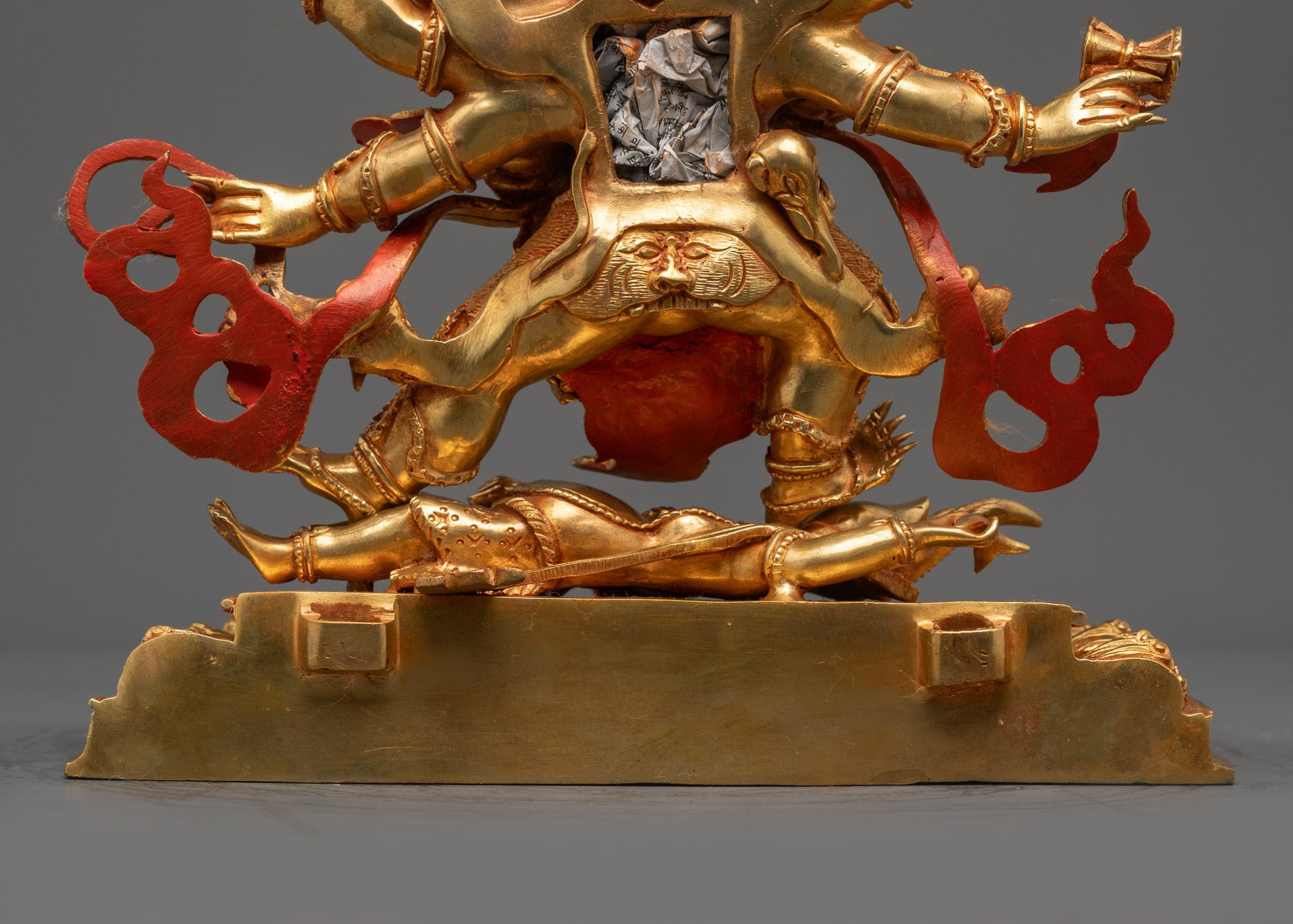 Nepalese Six-Armed Mahakala Statue | Protecting Deity for Home Altar