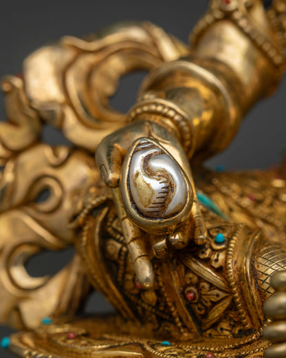 Jambhala Statue for Wealth & Protection | Tibetan Altar Sculpture