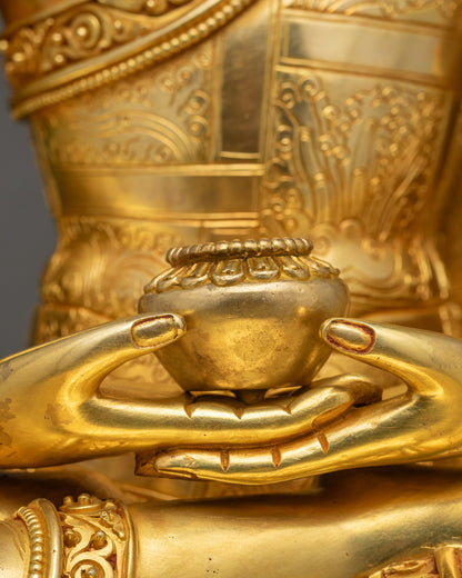 Premium Amitabha Buddha Statue | Traditional Lost-Wax Nepalese Craft