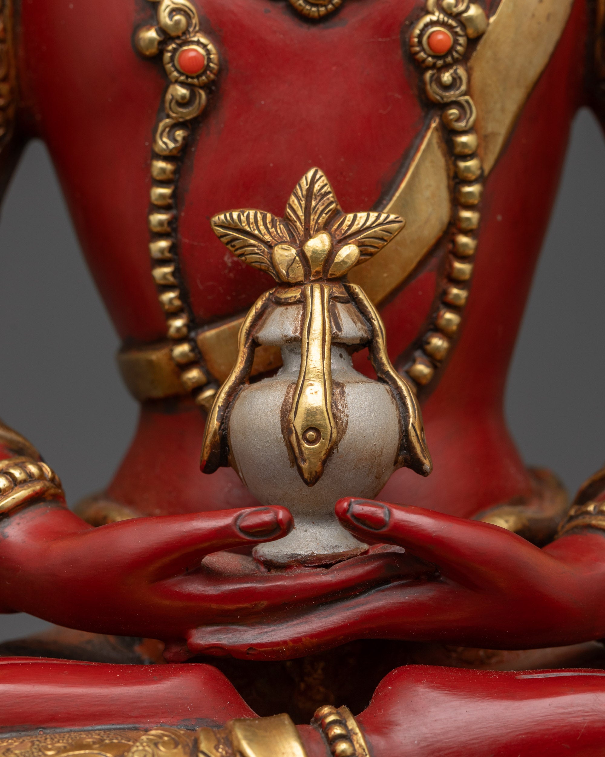 Divine Statue of Long Life Amitayus | Buddhist Sculpture for Longevity