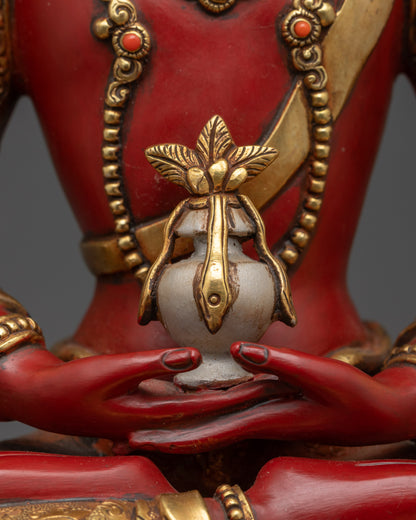 Divine Statue of Long Life Amitayus | Buddhist Sculpture for Longevity