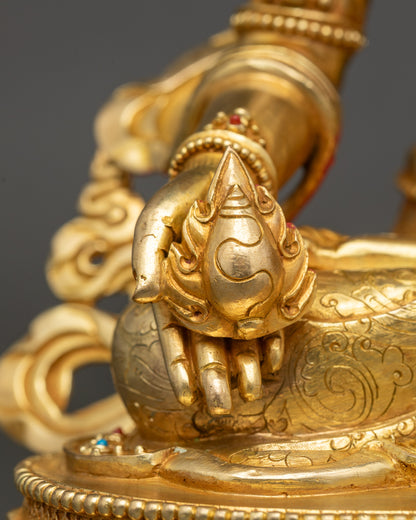Handmade Kshitigarbha Sculpture for Karma Purification