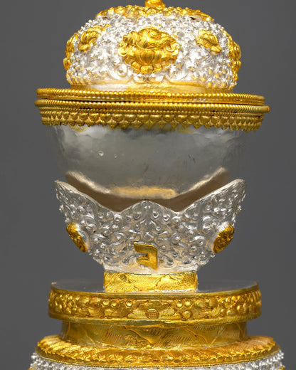 Tantric Kapala Set | Decorative Skull Cups with Auspicious Symbols